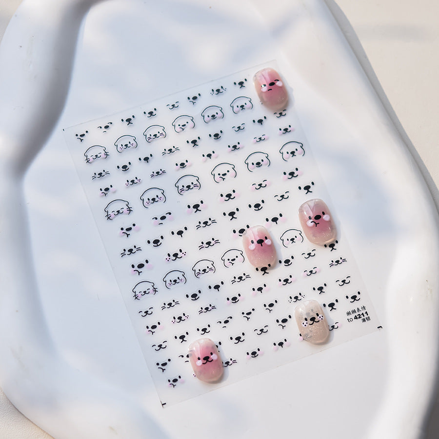 365nails: "Cute Sea Otter Face" – nail art stickers