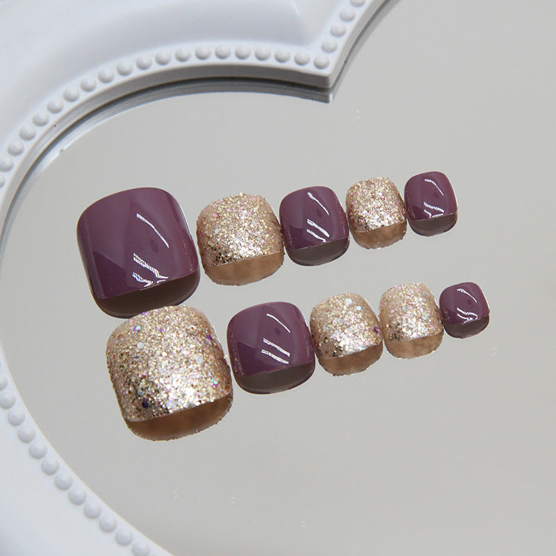 Uñas postizas removibles para dedos del pie Uñas postizas blanqueadoras avanzadas 24 piezas｜365nails