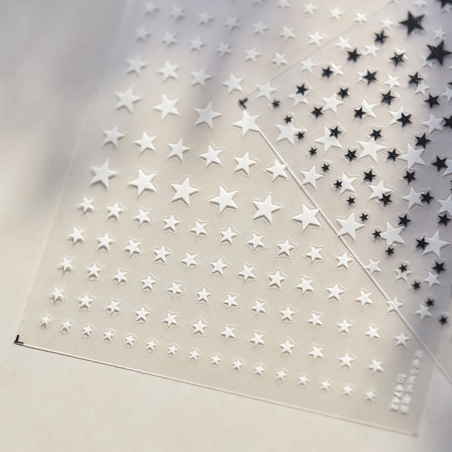 Shiny White Stars – Minimalist Celestial Nail Art Stickers