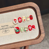 Merry Red Cute Christmas Holiday Nails