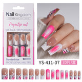 Press on nails advanced sense belt drill three-dimensional detachable nail art Spice girl fake nail press on nails wholesale