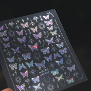 水晶鑽蝴蝶系列：「幻彩之翼」—3D水晶指甲貼