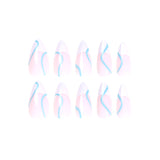 press-on nails Finished Nail Art Patch White French Nail Art Simple Wind  False Nail  Nail Art Wholesale｜365nails