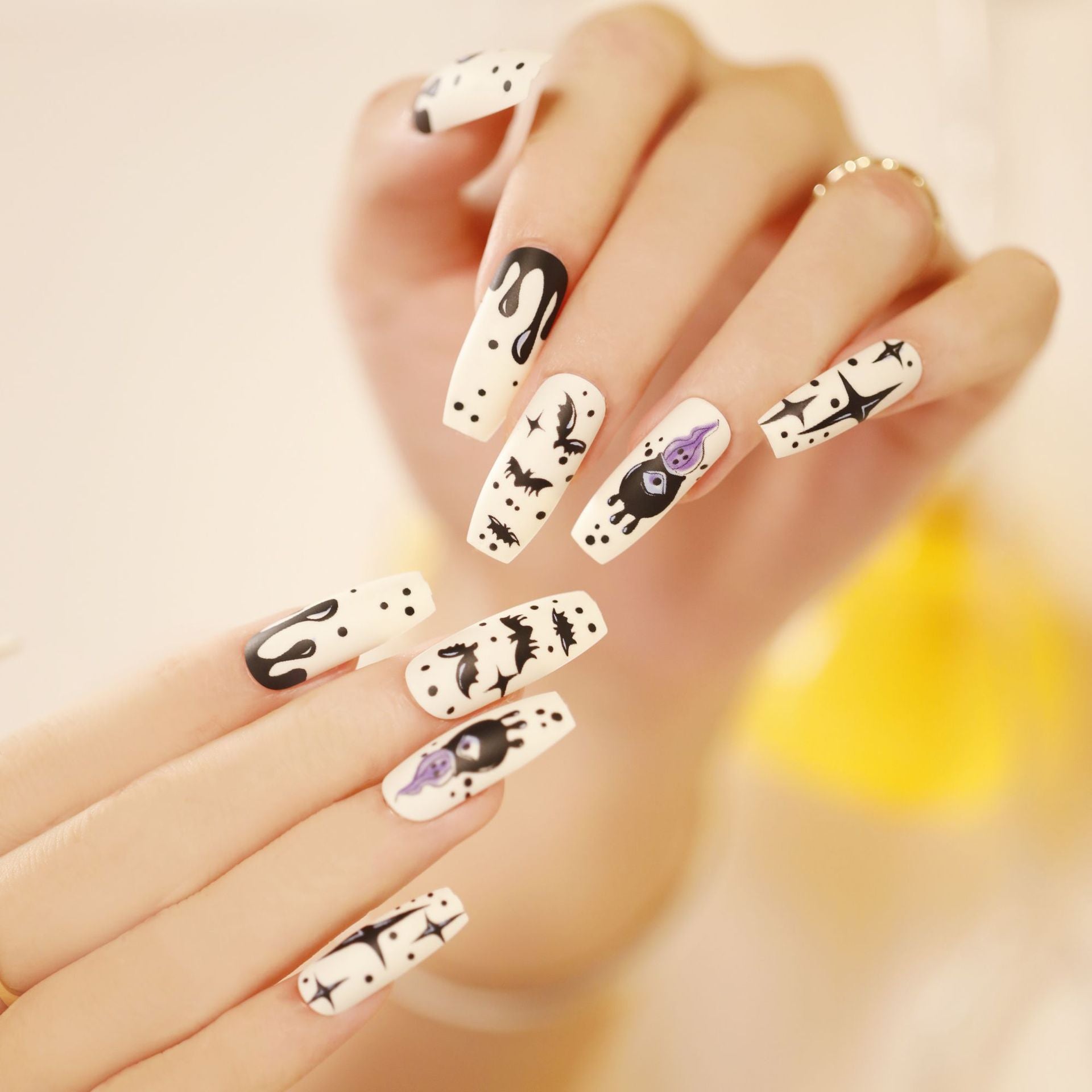 萬聖節系列 長款成品穿戴甲 假甲 甲貼｜365nails