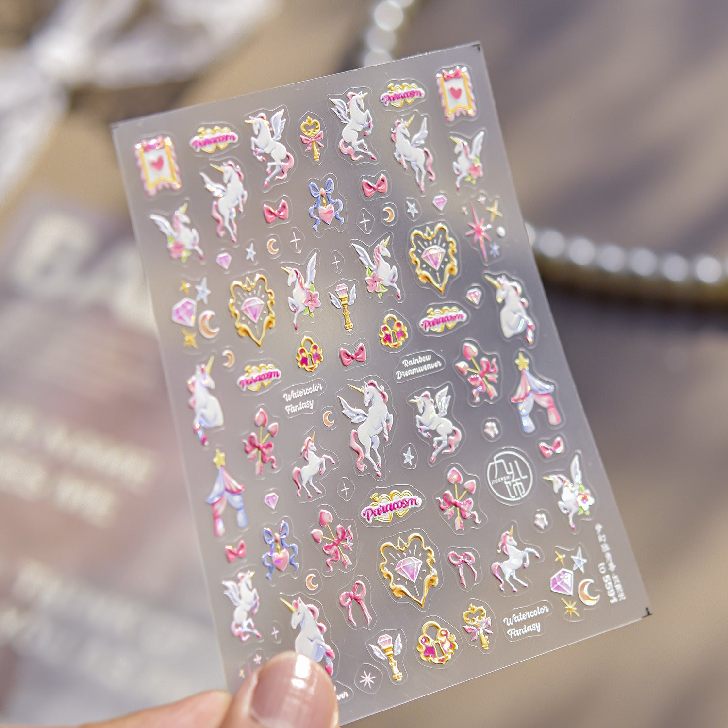 Cherry Bunny Collection: "Cute Cherry Bunny" – 3D Embossed Nail Sticker
