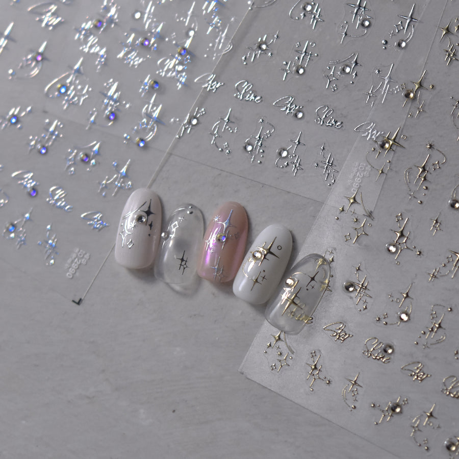 365nails: "Daisy Crystal Embossed Set" – Nail Art Stickers