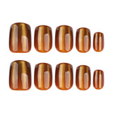 Shimmer Brown Cat-Eye Nails with Glossy Elegant Finish