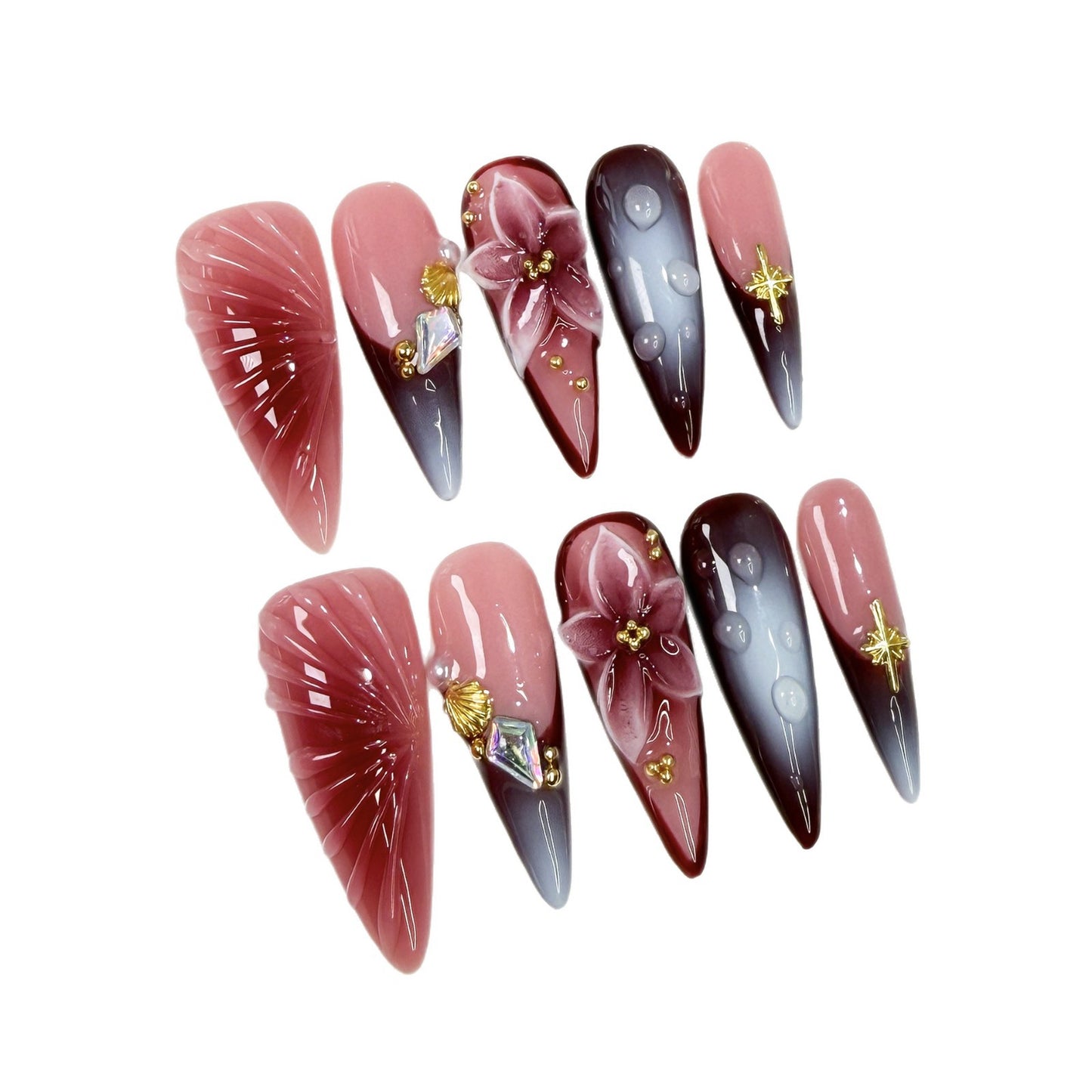 Twilight Orchid Series Press-On Nails
