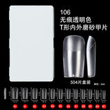 365nails 504PCS Half-Matte Seamless Nail Tips | Ultra-Thin Multi-Shape Nail Extension Set