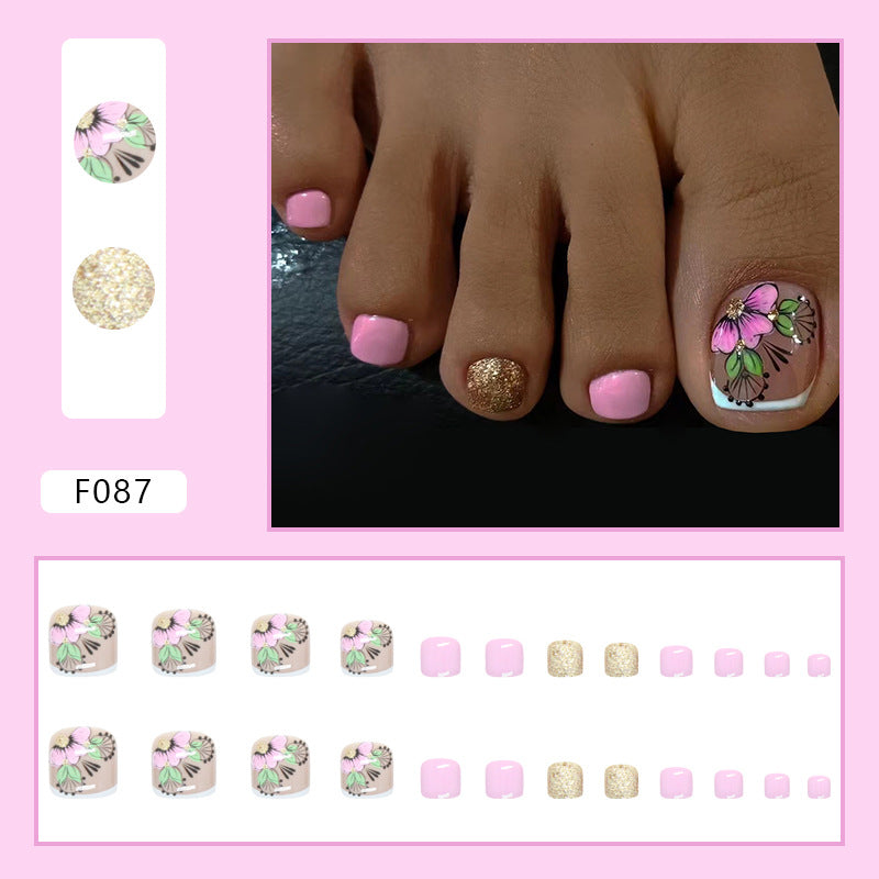 Manicure de flores naturais, fofas e coloridas, primavera e verão, novas unhas postiças, unhas postiças postiças, peças de unhas postiças, atacado de unhas postiças｜365nails