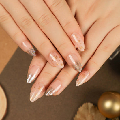 Christmas press on nails snowflake love snowman manicure short almond bow  long nail wholesale｜365nails