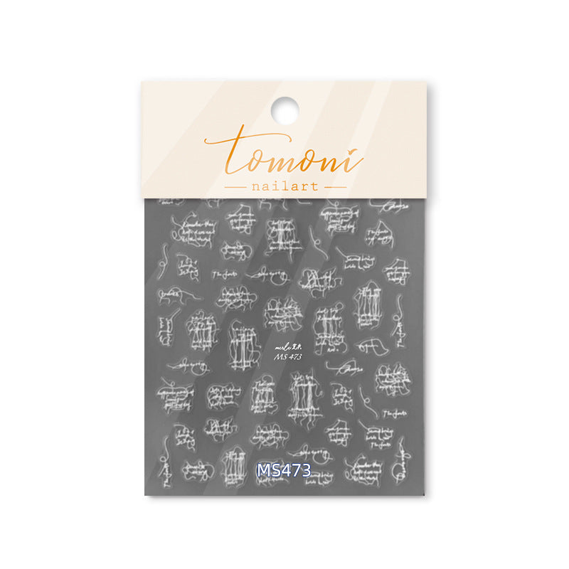 365nails: "Abstract Graffiti Handwriting" – Nail Art Stickers