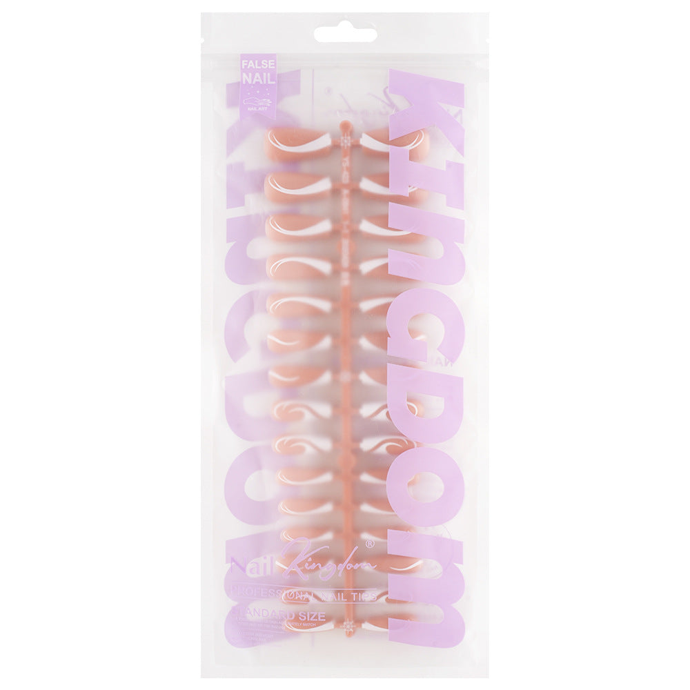 Nail Tips press on nails French, simple long ladder seamless detachable prefabricated nail piece fake nail 120 pieces bag patch nail art