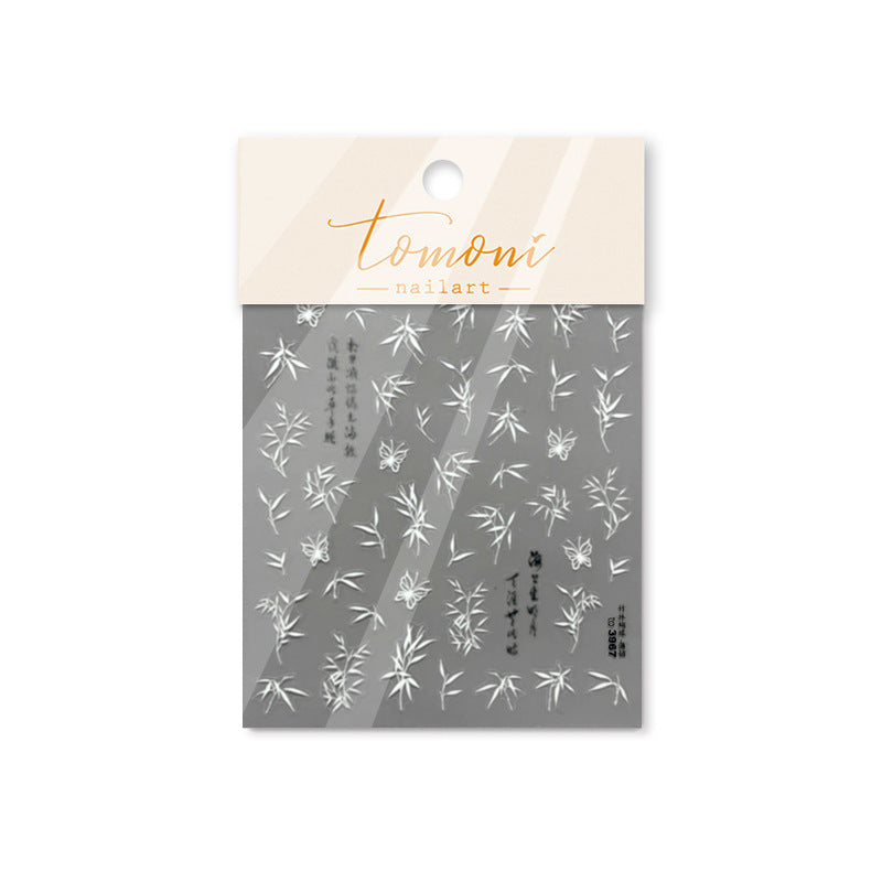 65nails: "Ink Bamboo and Butterfly" – nail art stickers