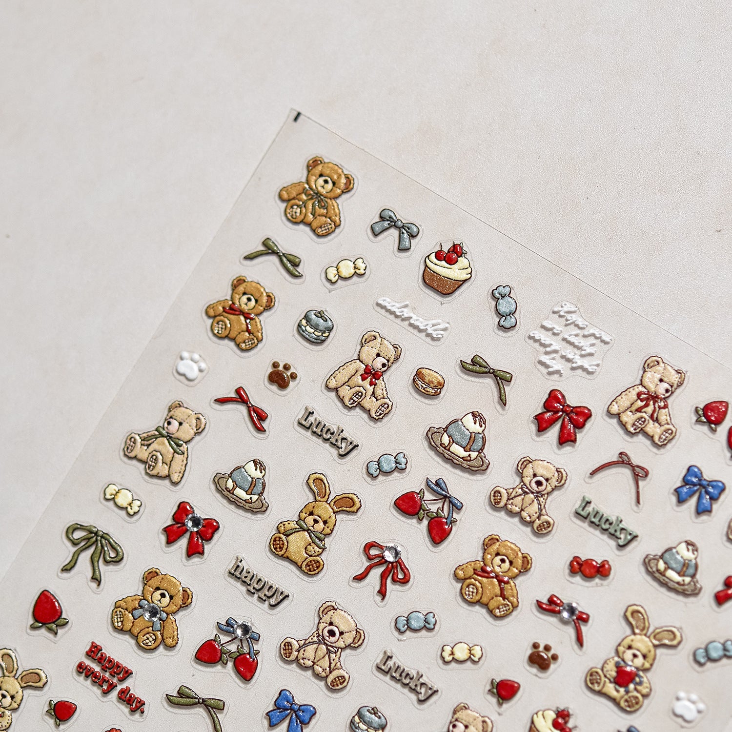 365nails: "ours en peluche et lapin mignons" – Autocollants pour ongles