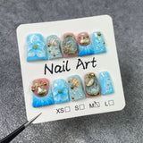 Ocean Crystal Shell Series Press-On Nails