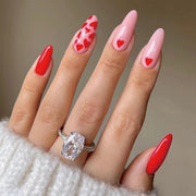 粉色愛心可拆卸穿戴甲成品甲片｜批發｜365nails