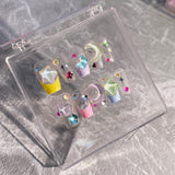 Handmade press on nails, star moon mocha drilling, fish bead finished nail art patch,  sticker, fake nail.｜365nails