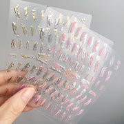 365nails: 메탈릭 그래피티 텍스트 포일 네일 스티커