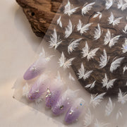 Iridescent Butterfly Collection: "Holographic Flutter" – 3D Embossed Nail Sticker