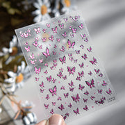 Sapphire Butterfly Collection: "Blue Morpho" – 3D Metallic Nail Sticker