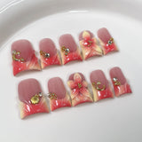 Coral Petal Seashell Series Press-On Nails