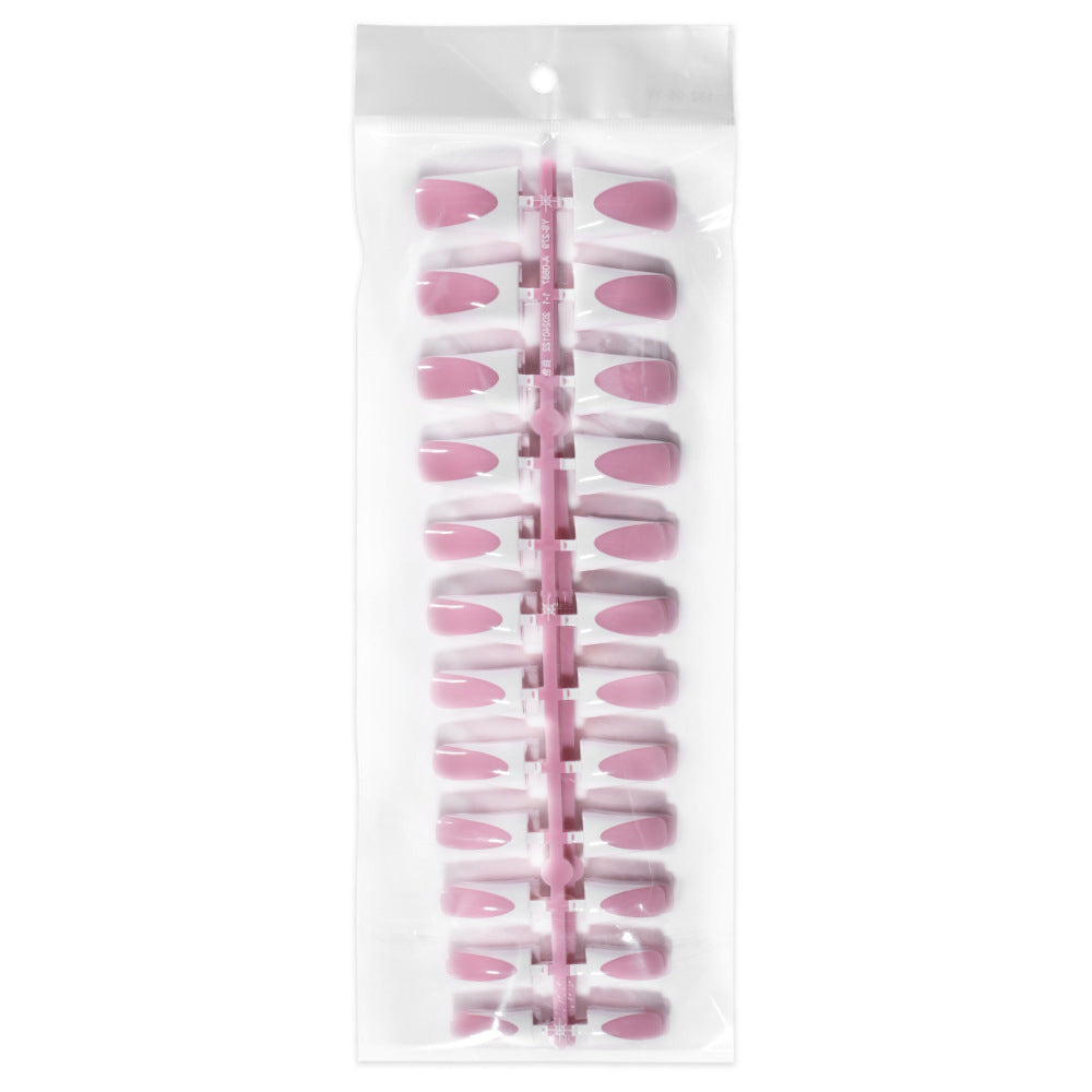 Nail Tips French Duckbill Shape Nail press on nails Piece Traceless Oil Spray Finished Product Removable False Nail Glossy Prefabricated Nude Nail Art