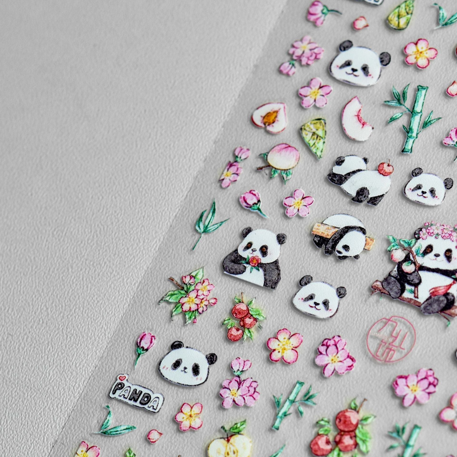 Panda Garden – 5D Embossed Cute Accent Set