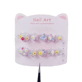Bursting Butterfly Stars Cute Kids Press On Nails Set