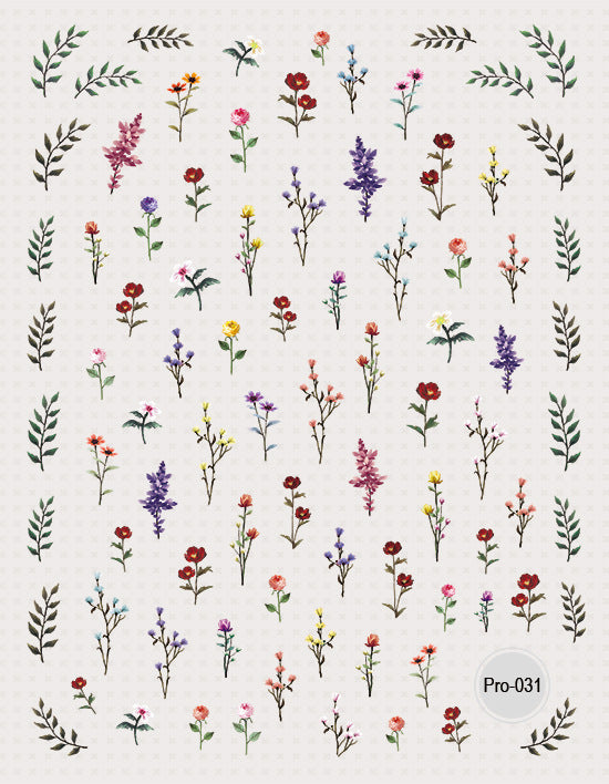 365nails: "Fleur aquarelle rose et violette" – Stickers nail art