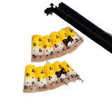 Estampa de leopardo francesa em degradê gengibre Spice Girl couro preto laço tridimensional médio e longo produto acabado usado à mão | 365nails