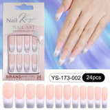 Nail Tips special for press on nails rectangular nail pieces removable full sticker manicure 24 pieces boxed fake nail factory wholesale