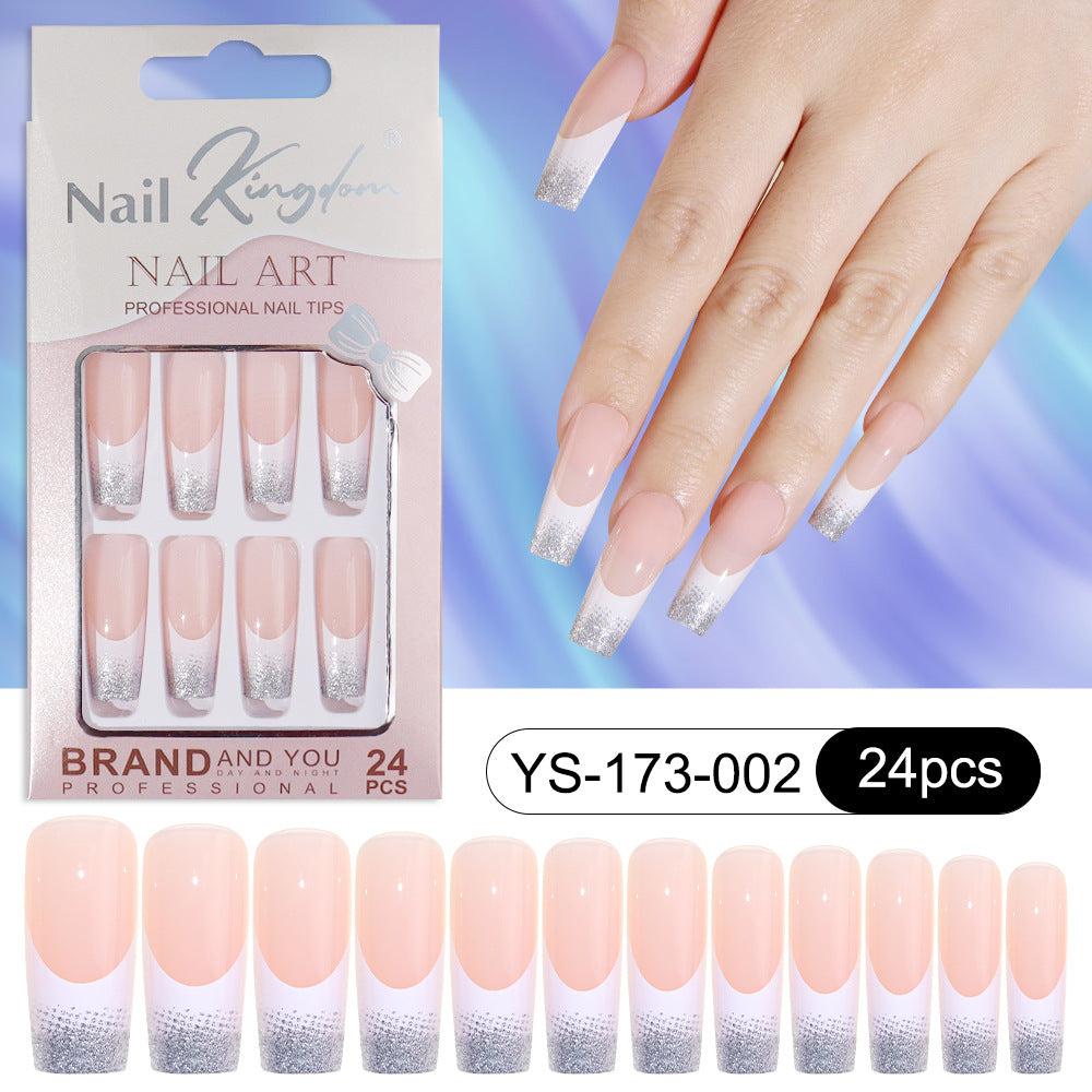 Nail Tips special for press on nails rectangular nail pieces removable full sticker manicure 24 pieces boxed fake nail factory wholesale