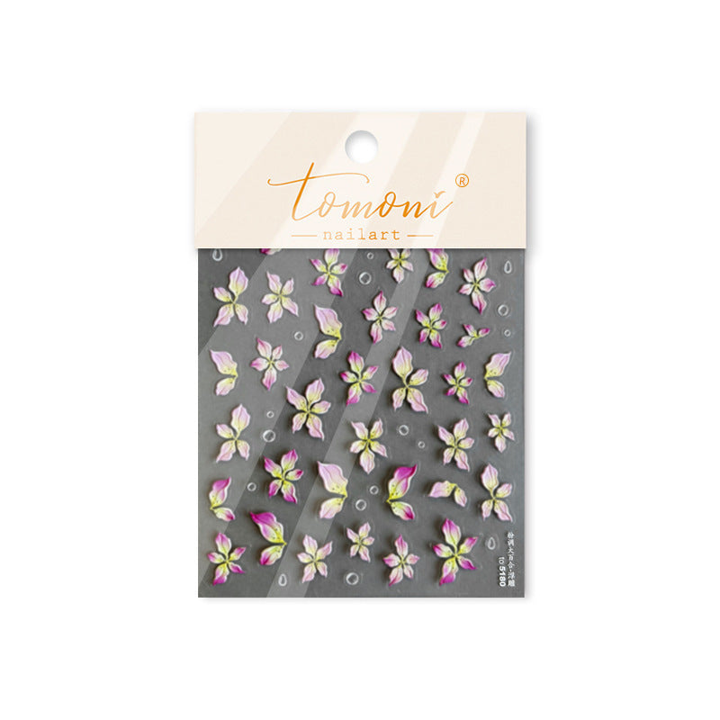 Watercolor Floral & Leaf – 5D Embossed Fresh Accent Set