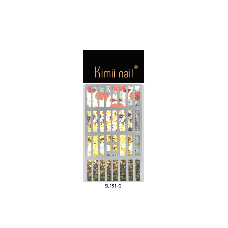 365nails: "Vintage Holographic Floral Border" – nail art stickers