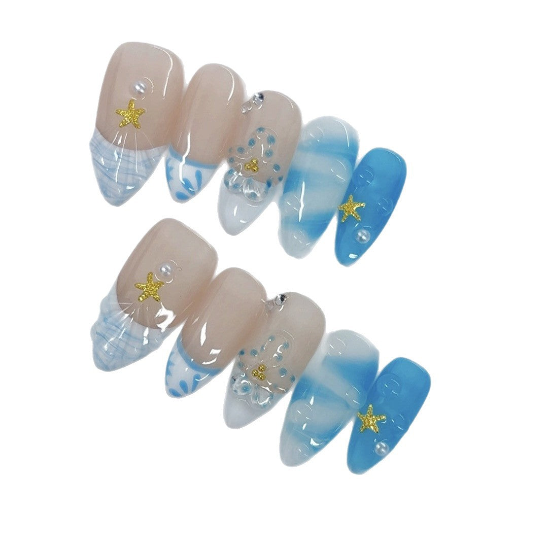 Mermaid Tide: "Ocean Star" – Almond Press-Ons
