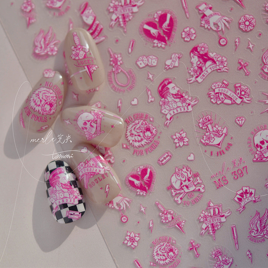 365nails: Adesivos para Unhas "Vintage Sailor Tattoo"