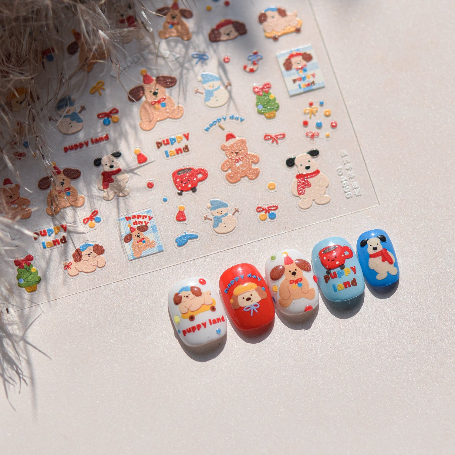 Soot Sprite & Star: "Ghibli Magical Dust" – 5D Embossed Nail Sticker