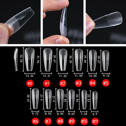 Nail Tips nail pads are light and seamless 504 pieces of porcelain white boxed semi-matte, free of engraving and grinding, press on nails pads, patches, fake nails.