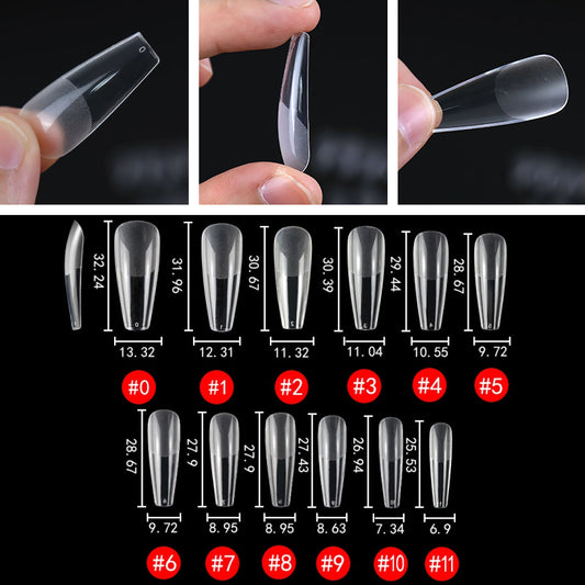 Nail Tips nail pads are light and seamless 504 pieces of porcelain white boxed semi-matte, free of engraving and grinding, press on nails pads, patches, fake nails.