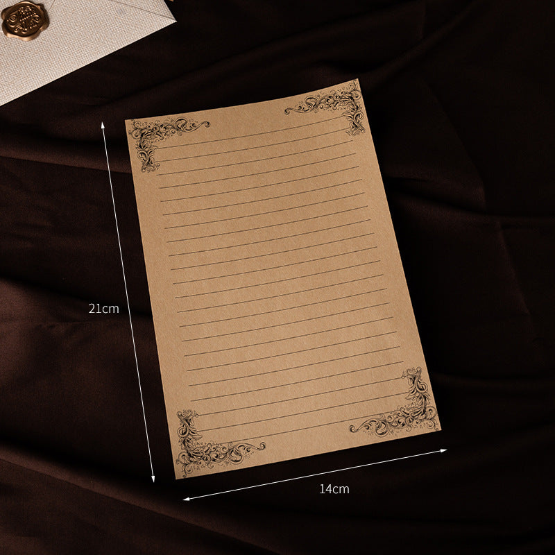 Vintage Textured Thank You Envelope With Wax Seal Style (MOQ=2)