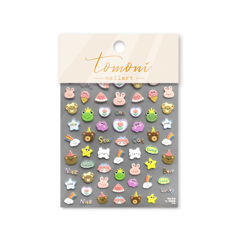 365nails: "kawaii animal friends sweet mix" – Adesivos para unhas