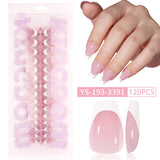 Hot-selling French-style armor, simple spray oil-shiny patch manicure removable trapezoidal nail piece 120 pieces in a box