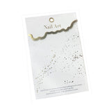 Elegant Gold Wave Nail Display Card for Press-On Nails