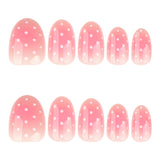 Pink Dotted Gradient Cute Press On Nails