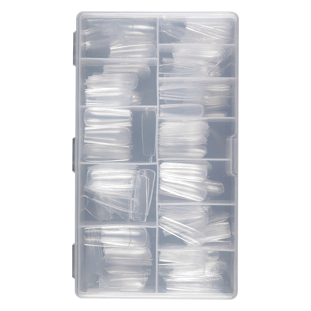 Nail Tips Amazon hot-selling nail pads plus rectangular nail pads, seamless transparent 360 pcs, boxed seamless fake nails