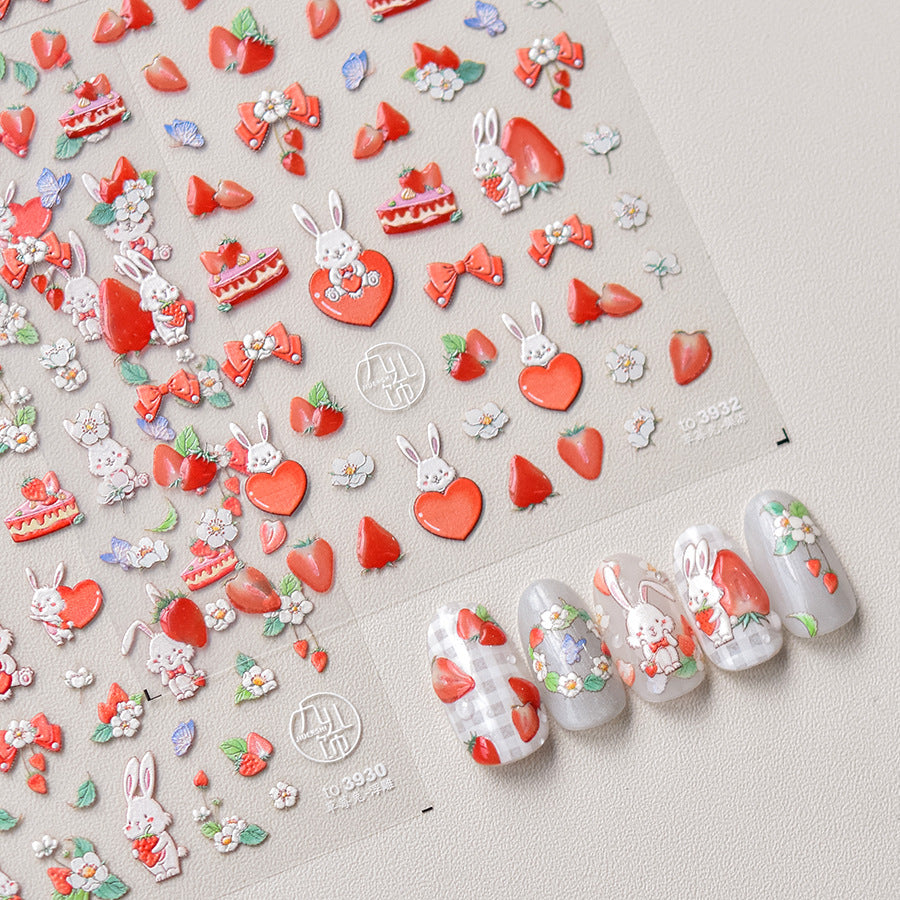 365nails: "Vintage Rabbit Garden" – nail art stickers