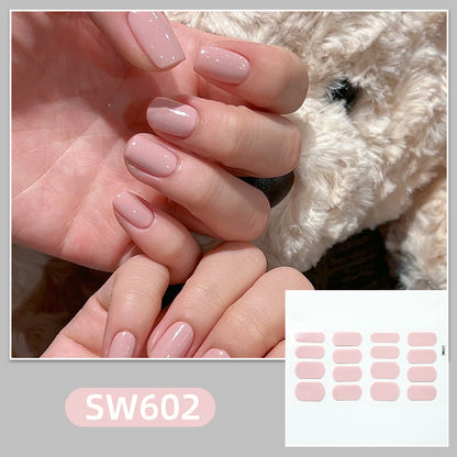 Nail art sticker simple solid color collection nail sticker gentle gradual change jump color nail sticker, waterproof and long-lasting sticker｜365nails
