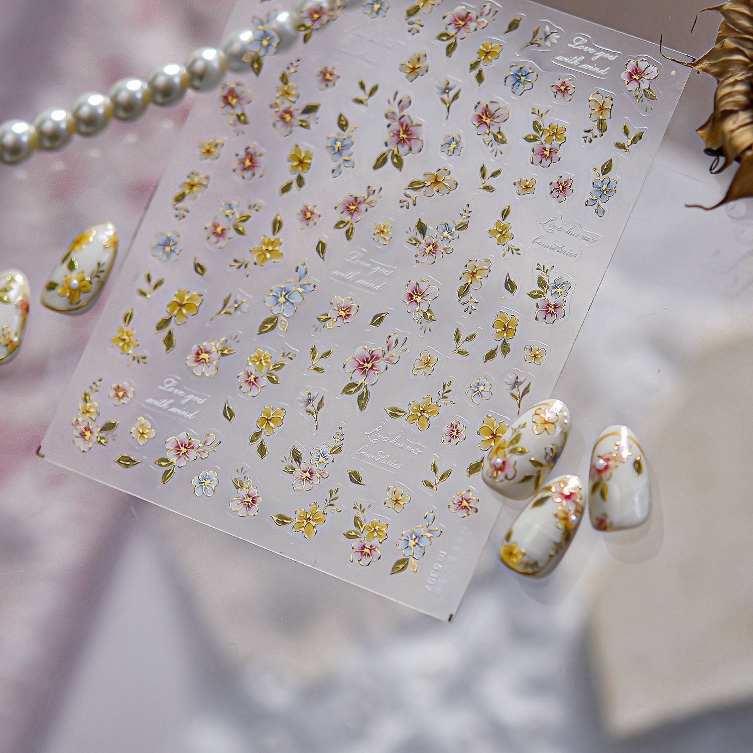 365nails: "soft pastel watercolor flower" – Nail Art Stickers