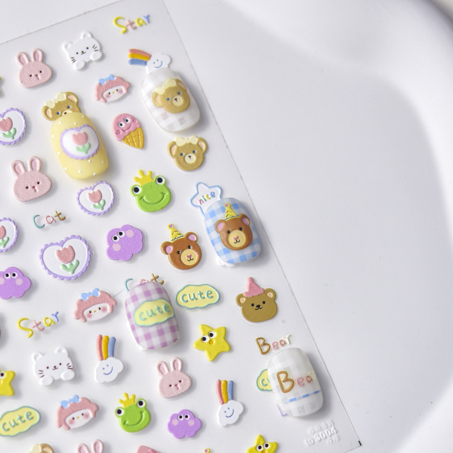 365nails: "kawaii animal friends sweet mix" – Adesivos para unhas
